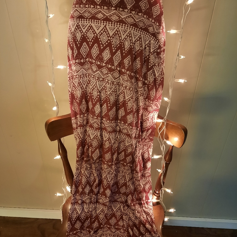 Bohemian Print Maxi Skirt